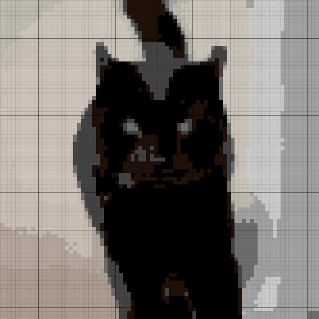Black Cat cross-stitch pattern