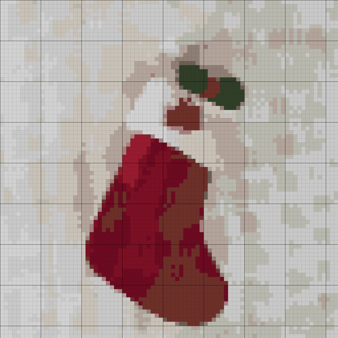 Christmas Stocking cross-stitch pattern
