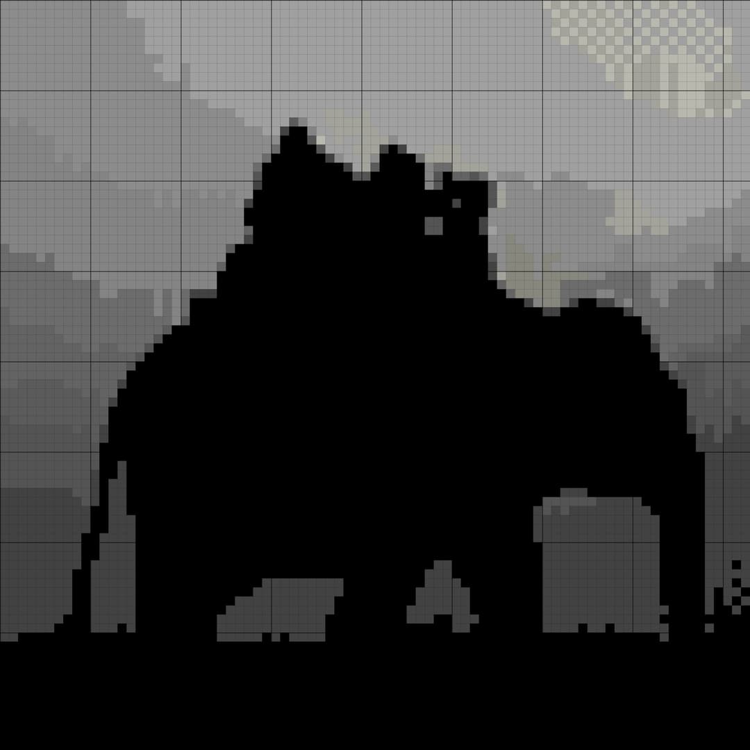 Elephant Silhouette cross-stitch pattern