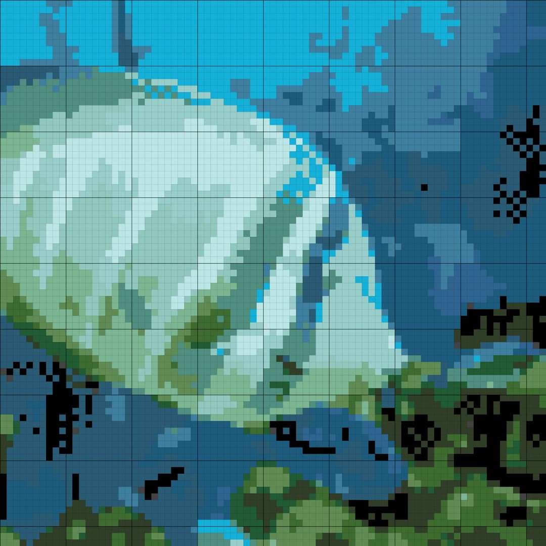 Fish cross-stitch pattern