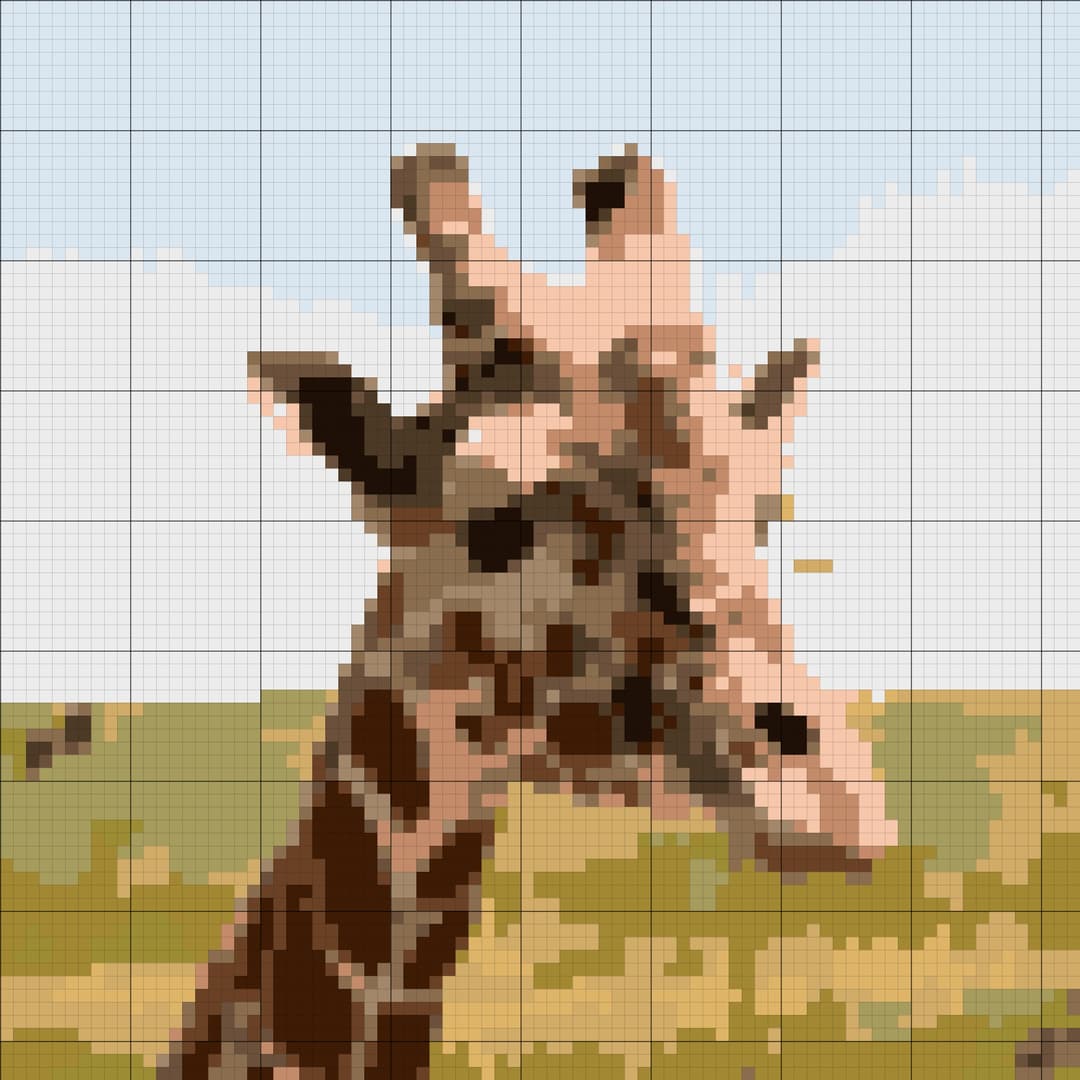 Giraffe cross-stitch pattern