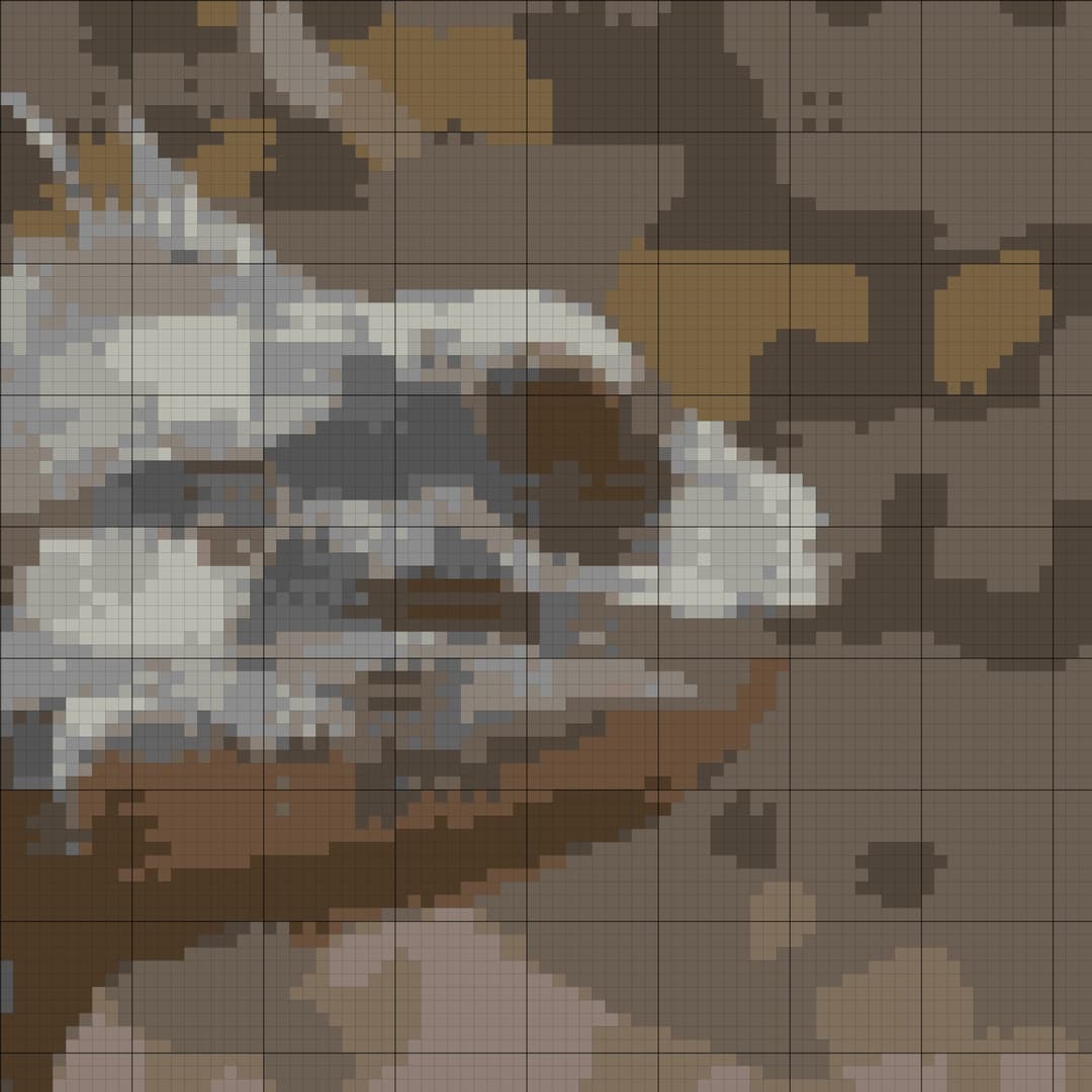 Green Iguana cross-stitch pattern
