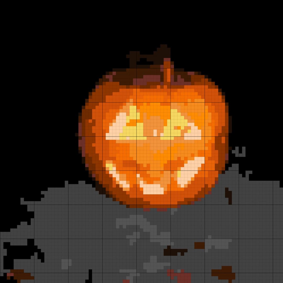 Halloween Pumpkin cross-stitch pattern