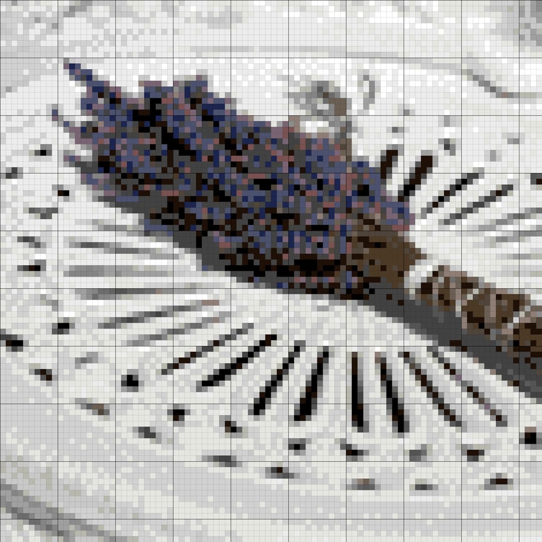 Lavender Bouquet cross-stitch pattern