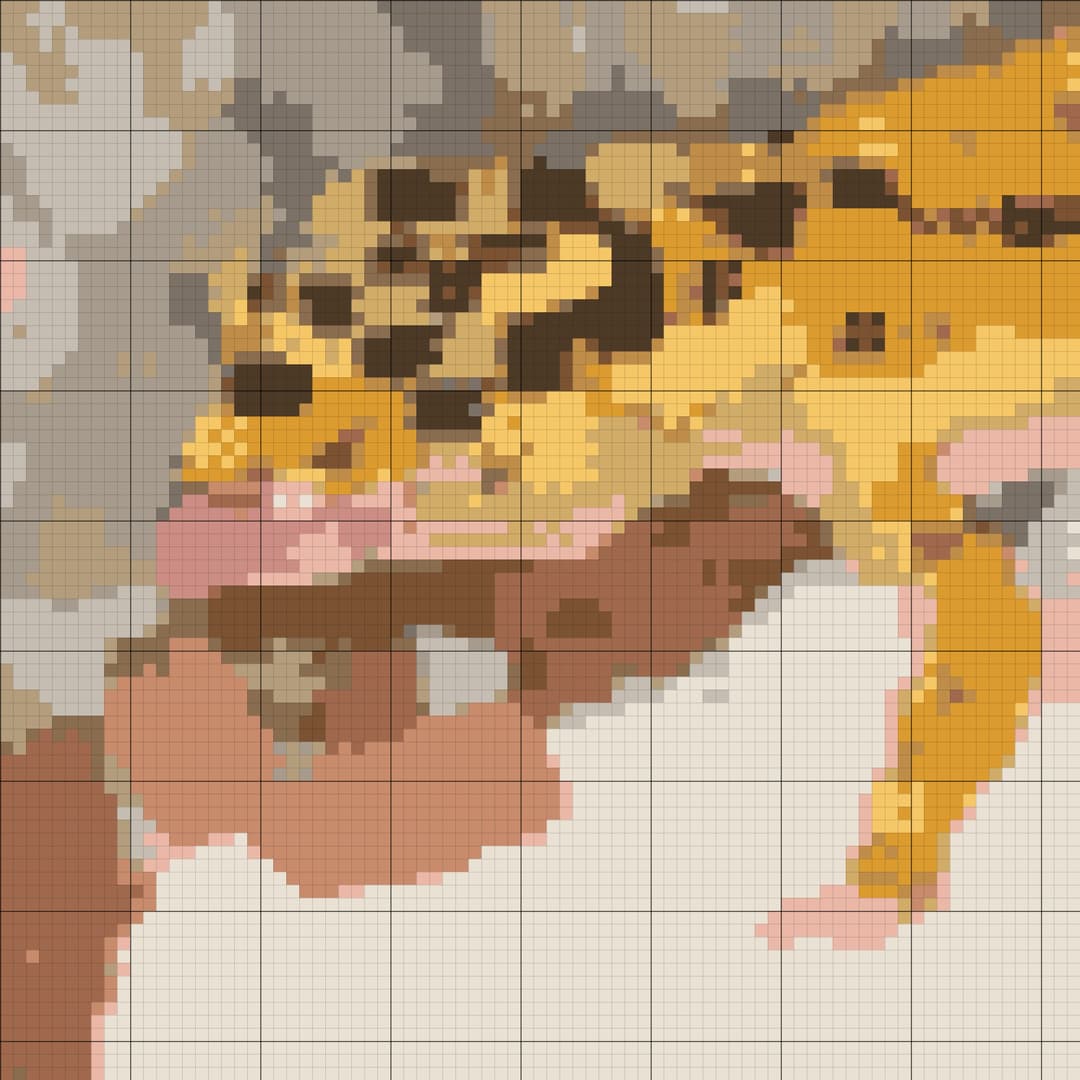 Leopard Gecko cross-stitch pattern