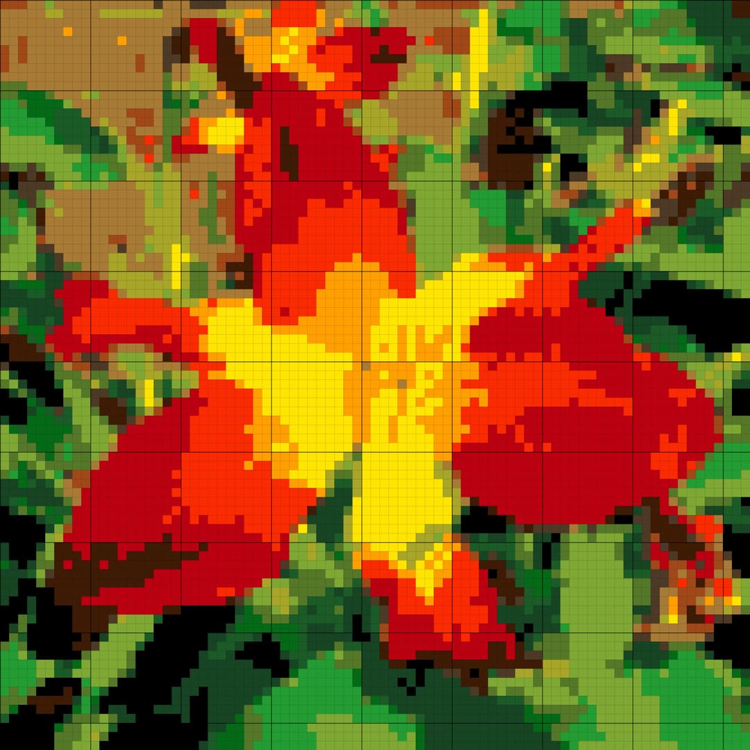 Lily cross-stitch pattern