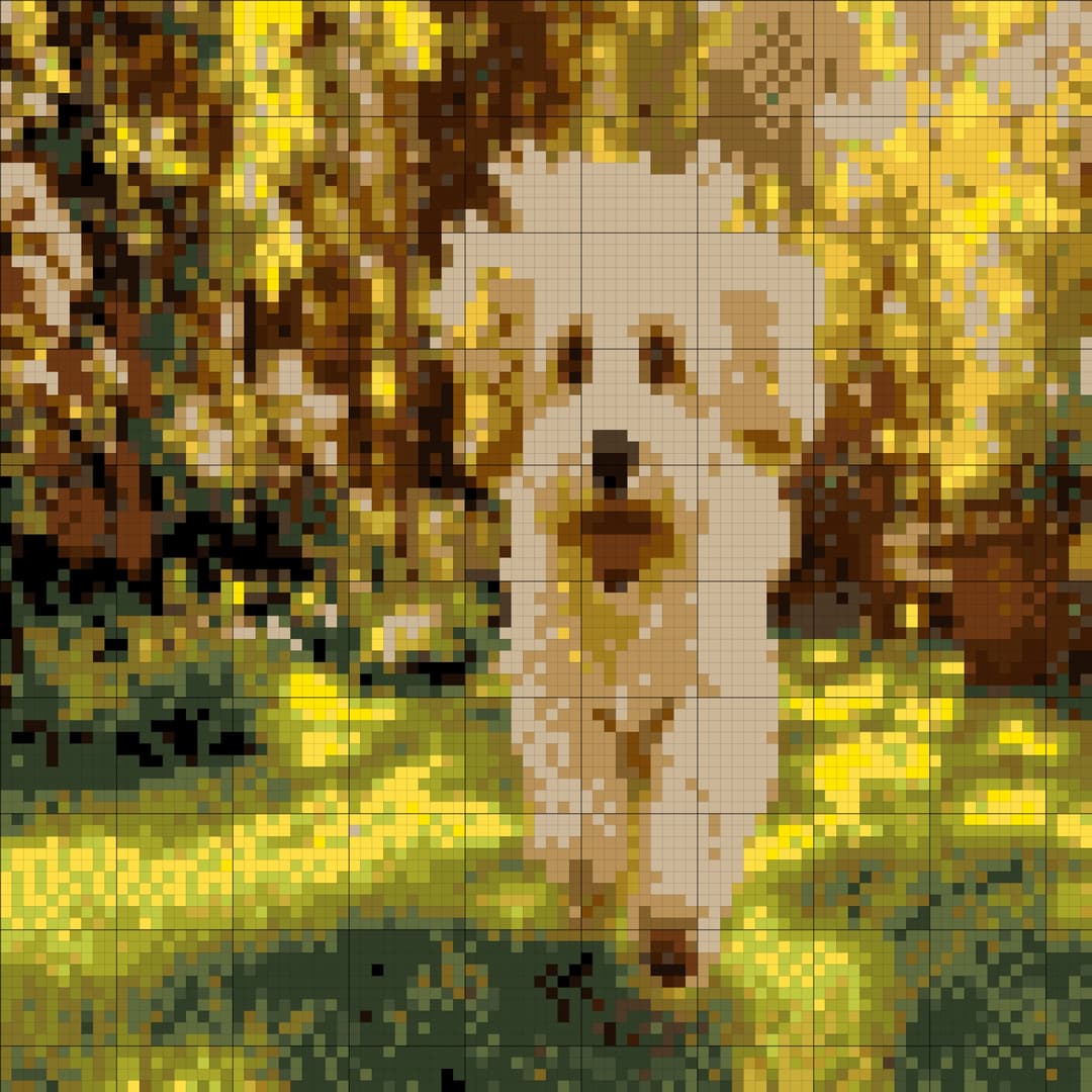 Maltipoo Puppy cross-stitch pattern