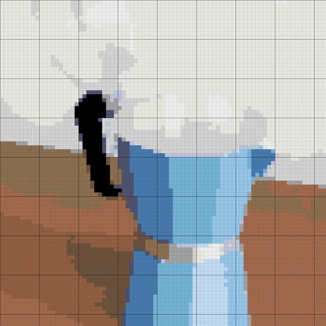 Moka Pot Retro cross-stitch pattern