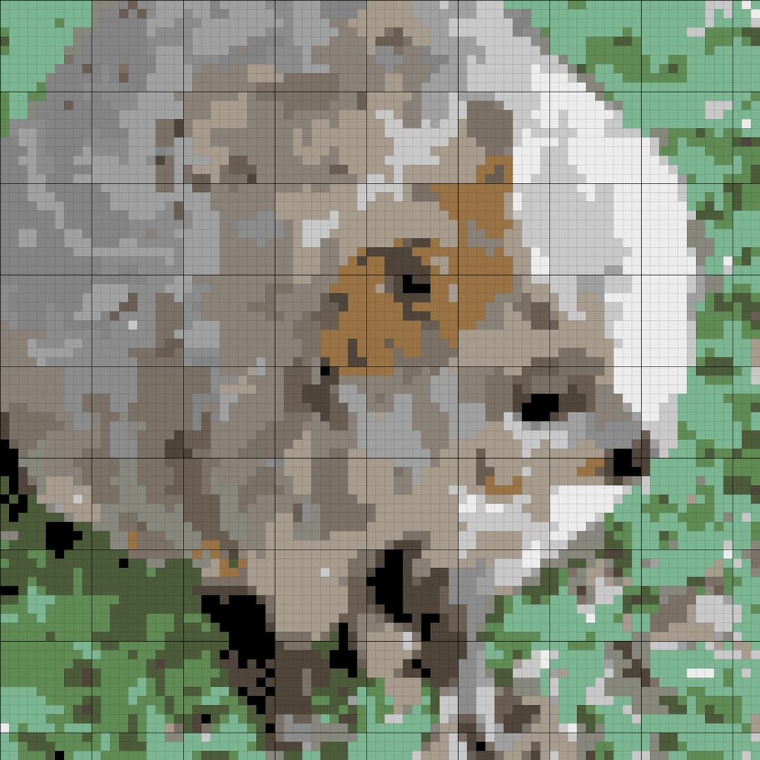 Quokka cross-stitch pattern