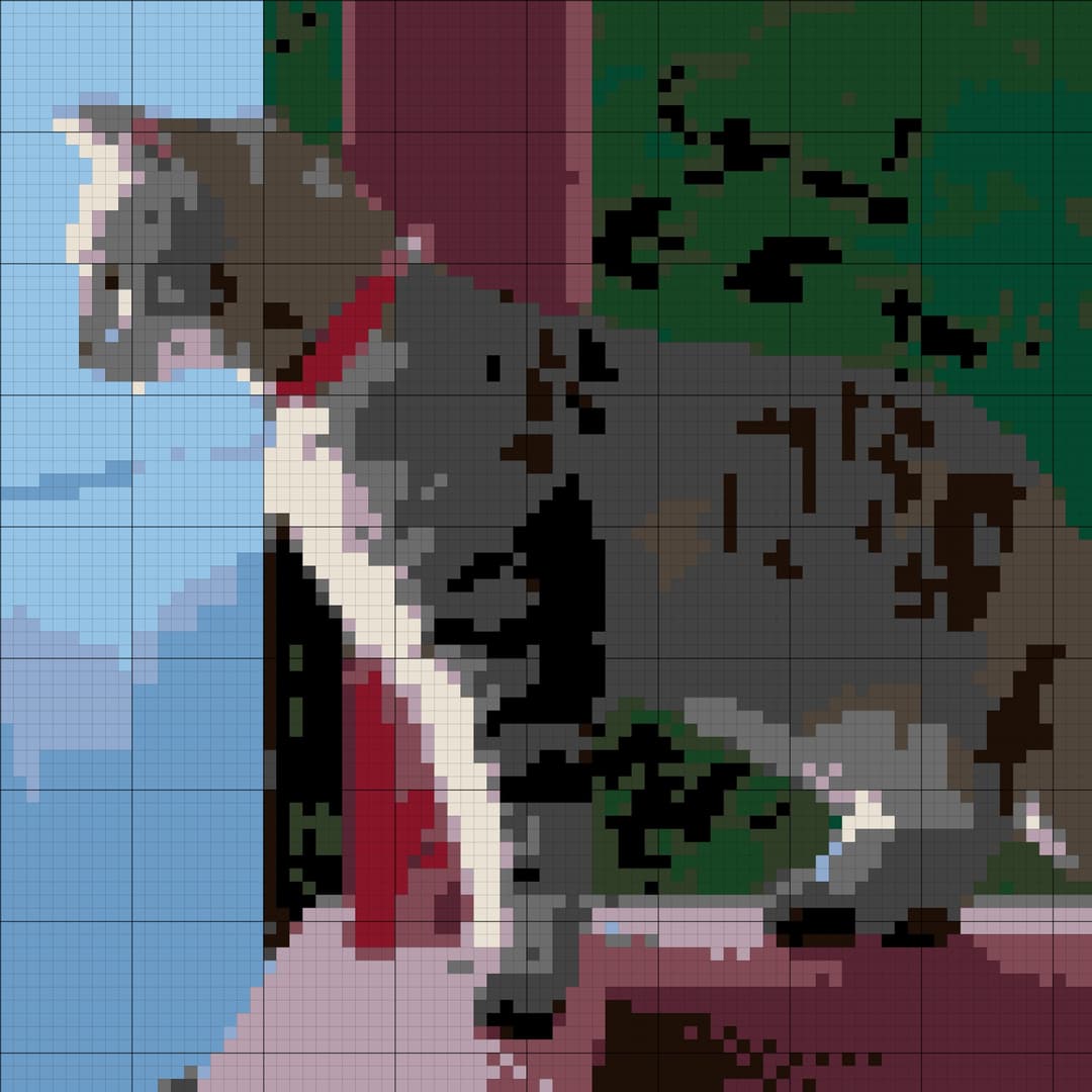 Tabby Cat cross-stitch pattern
