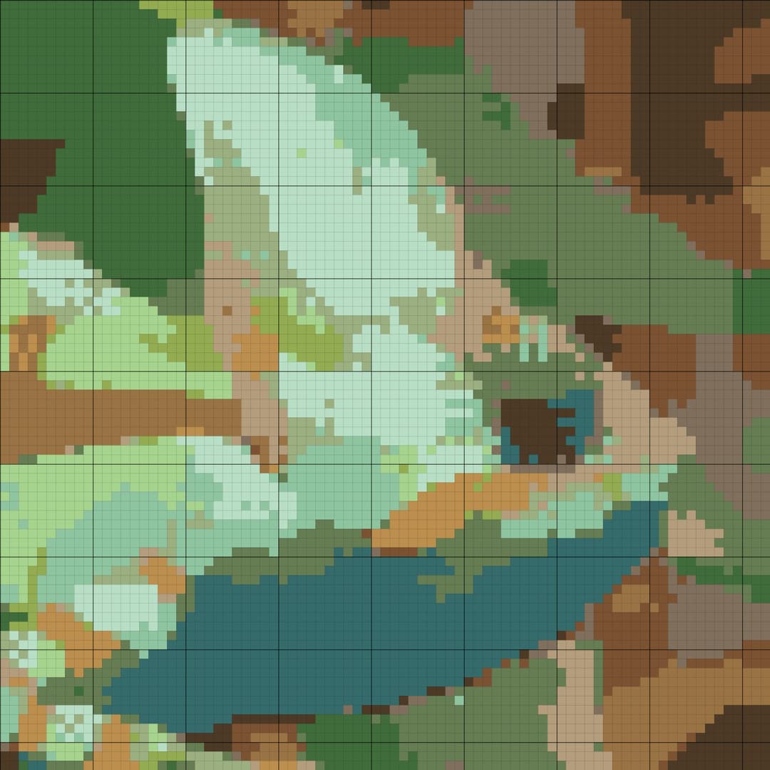 Veiled Chameleon cross-stitch pattern