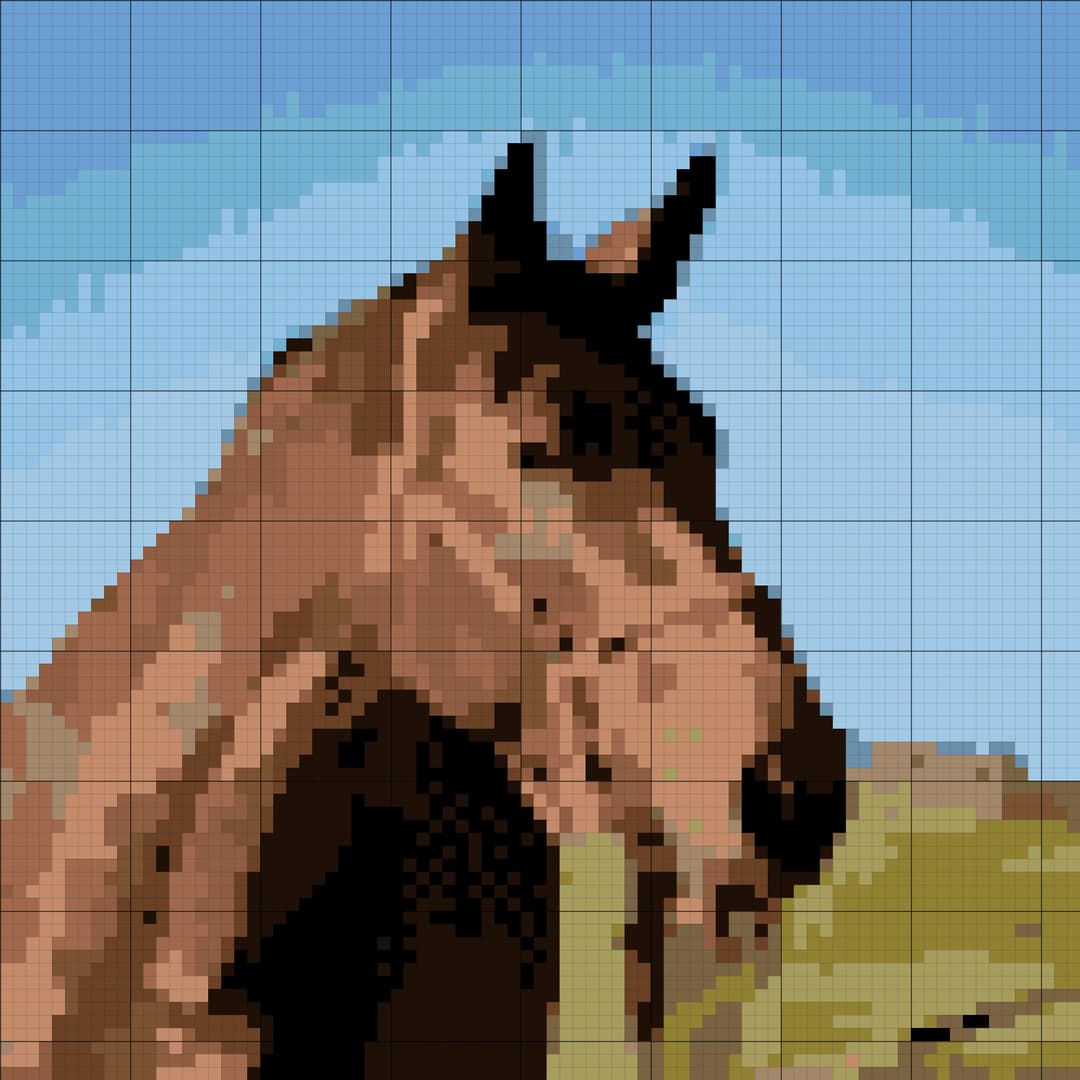 Horse cross-stitch pattern