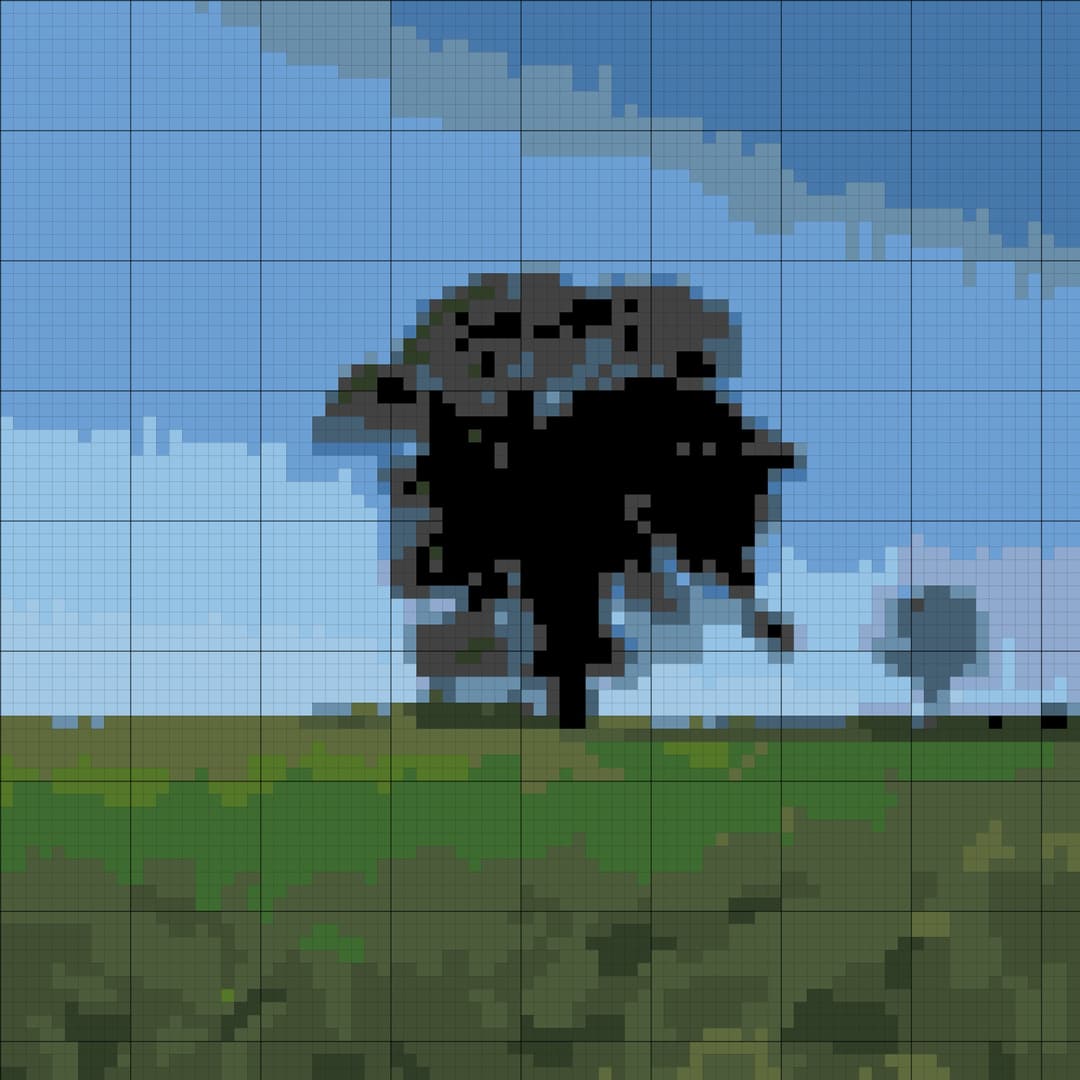 Tree cross-stitch pattern